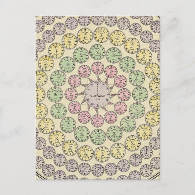 Zeittabelle Postkarte (Vorderseite)