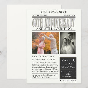 Zeitung 60. Jubiläumsfeier Einladung