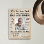 Zeitung Birthday News Funny Humors Men 80. Einladung<br><div class="desc">Feiern Sie mit dieser Vintagen Zeitungsgeburtstagseinladung einen Geburtstag im Stil eines Meilensteins - die perfekte Wahl für eine 80. Geburtstagsfeier für Männer! Das klassische Zeitungslayout mit kühnen Schlagzeilen, einem zentralen Foto-Rahmen und humorvollen "Break News"-Texten verleiht jedem Meilenstein Charakter und Charme. Ideal für die Einladungen zum 80. Geburtstag, lasse diese vollständig...</div>