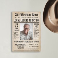 Zeitung Birthday News Funny Humors Men 80.