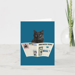 Zeitung Breaking News Schwarze Katze Au Journal _1 Karte