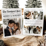 Zeitung Einzigartig frohe und Verheiratete Foto We Feiertagskarte<br><div class="desc">Feiern Sie Ihre erste Urlaubssaison als Neuvermählte mit unserer Newspaper Style Merry und Verheiratetes Foto Weihnachten Danke-Karte! 🎄 💍 mit einem einzigartigen, lustig inspiriert Zeitungsdesign können Sie mit dieser Karte ein beliebtes Hochzeitsfest-Foto und eine herzliche Urlaubsbotschaft präsentieren. Es ist der perfekte Weg, um Ihren Lieben für ihre Unterstützung zu danken,...</div>