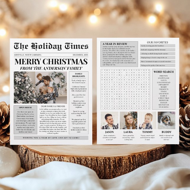 Zeitung Einzigartige Weihnachtskarte Foto (Von Creator hochgeladen)