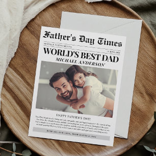 Zeitung Einzigartiger Spaß Foto Happy Vatertag