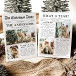 Zeitung Einzigartiger Spaß Was für ein Jahr Foto W Feiertagskarte<br><div class="desc">Feiern Sie mit unserer Weihnachtskarte "Was für ein Jahr" die Highlights Ihres Fotos. Diese Karte im modernen Zeitungsstil bietet eine kreative Möglichkeit, Ihre Lieblings-Erinnerungen und Meilensteine zu teilen. Mit seinen individuell anpassbaren Abschnitten für Fotos und Captions ist es ideal, um alles zu präsentieren, was dieses Jahr besonders gemacht hat. Diese...</div>