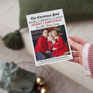 Zeitung Familien Foto Newsletter Weihnachten