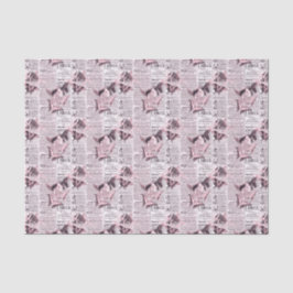 Zeitung Floral Butterfly Seidenpapier