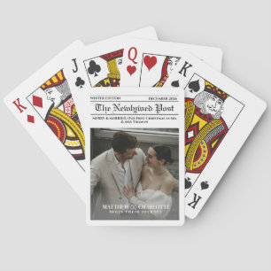 Zeitung Fröhlich und Verheiratet Foto Spielkarten