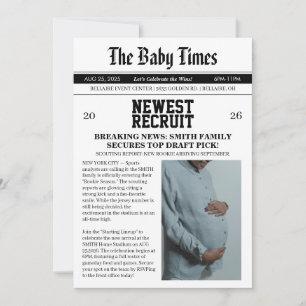Zeitung Fußball-Baby-Party Einladung