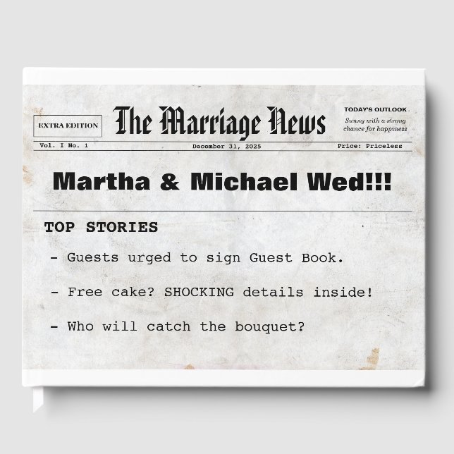 Zeitung HochzeitenGästebuch Gästebuch (Vorderseite)