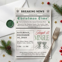 Zeitung Jingle und Mingle Cocktail Weihnachten