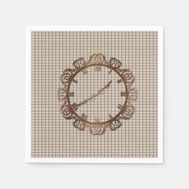 Zeitung Napkins Uhr Serviette (Vorderseite)