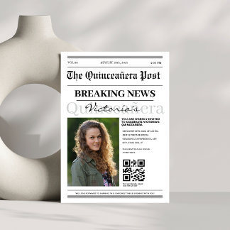 Zeitung Quinceañera Einladung