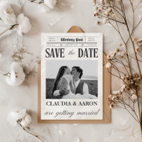 Zeitung Save the Date Foto