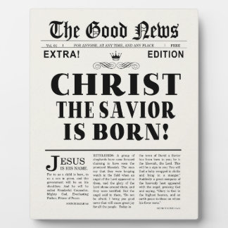 Zeitung Schlagzeilen Weihnachten Fotoplatte