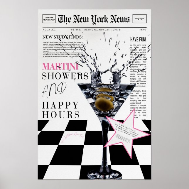 Zeitung Trendy Wall Art Poster (Vorne)