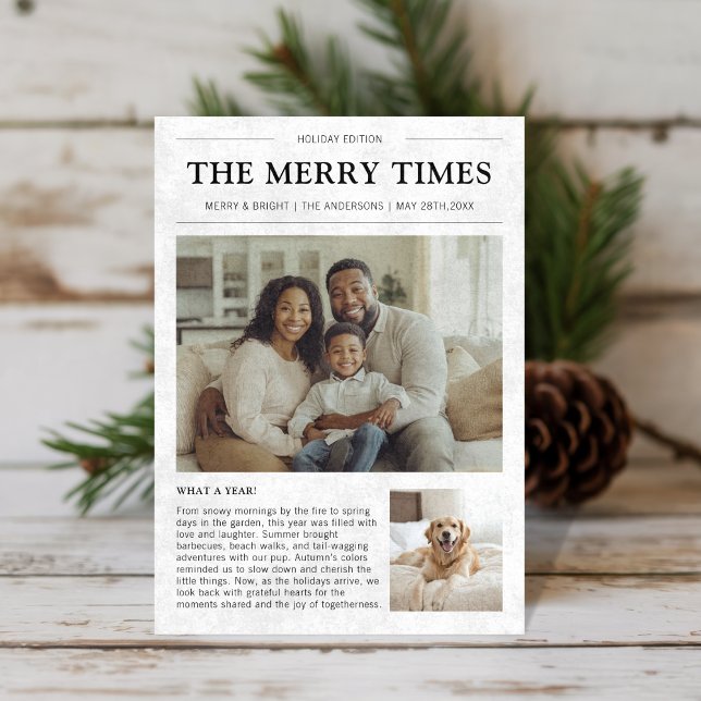 Zeitung Was für ein Jahr Hunde Foto Weihnachten (Von Creator hochgeladen)
