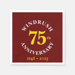 Zeitung zum 75-jährigen Jubiläum der Windrush-Gene Serviette