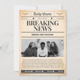Zeitungs einladungen Titelseite Nachrichten