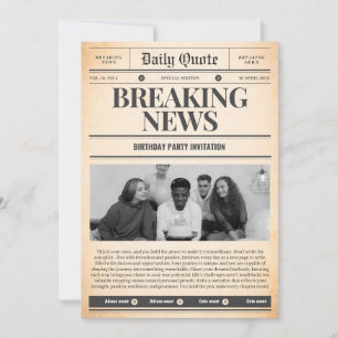 Zeitungs einladungen Titelseite Nachrichten