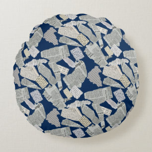 Zeitungs-Schnittmuster 01x4.b DBlue Rundes Kissen
