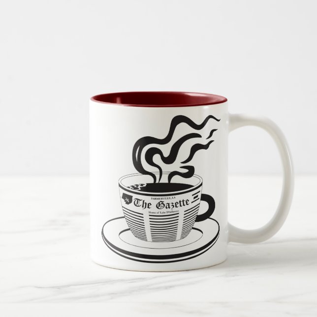 Zeitungs-Tasse Zweifarbige Tasse (Rechts)