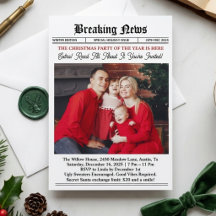 Zeitungs-Vintage-Weihnachtsfeier