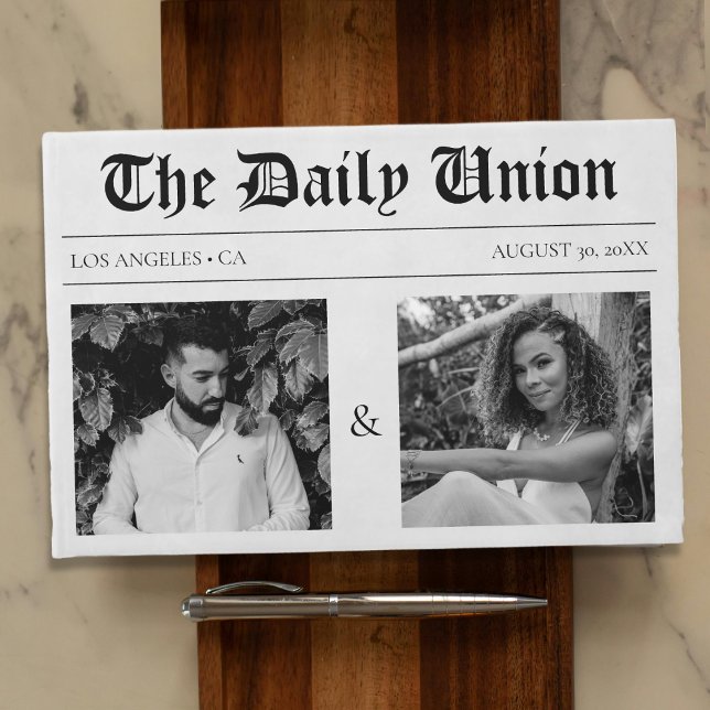 Zeitungsartikel Hochzeit Gästebuch (Newspaper Article Wedding Guest Book
)