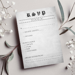 Zeitungsartikel Hochzeit RSVP Karte