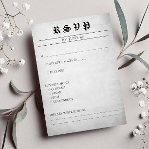 Zeitungsartikel Hochzeit RSVP Karte