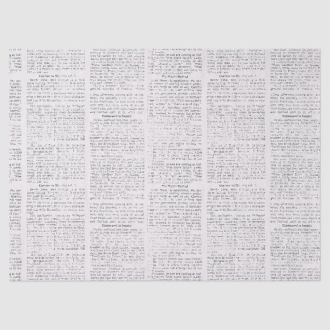 Zeitungsartikel Seidenpapier (Vorderseite)