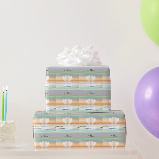 Zeitungsartikel zum ersten Jahrestag hören, worauf Geschenkpapier (Partygeschenke)