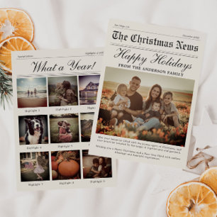 Zeitungsfoto-Weihnachtskarte Feiertagskarte