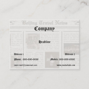 Zeitungsgeschäftskarte Visitenkarte