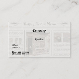 Zeitungsgeschäftskarte Visitenkarte