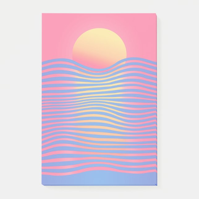 Zeitungsgeschichte: Sonnenuntergang Post-it Klebezettel (Vorderseite)