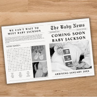 Zeitungsjunges bald Schwangerschaftsankündigung