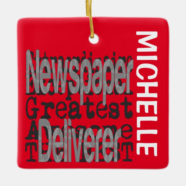 Zeitungslieferant Extraordinaire CUSTOM Keramikornament (Vorderseite)