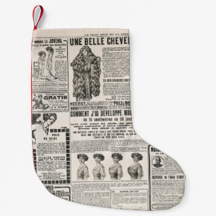 Zeitungsseite mit antiker Werbung Kleiner Weihnachtsstrumpf