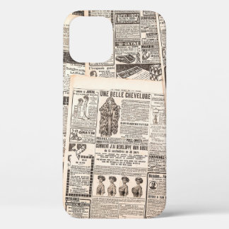 Zeitungsseiten mit antiker Werbung. Frau Case-Mate iPhone Hülle