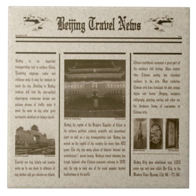 Zeitungstitel Fliese (Vorderseite)