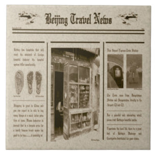 Zeitungstitel Fliese