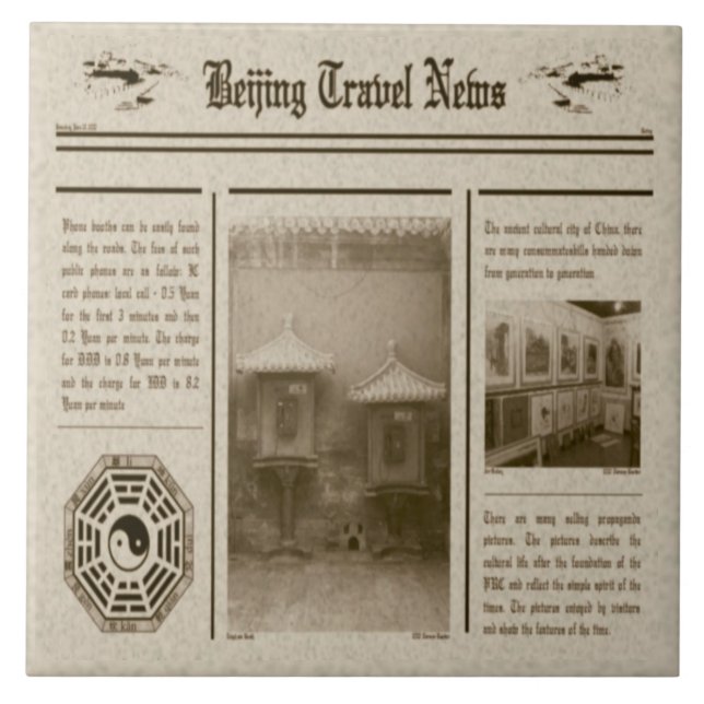 Zeitungstitel Fliese (Vorderseite)