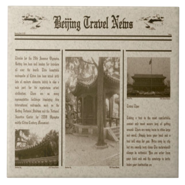 Zeitungstitel Fliese (Vorderseite)