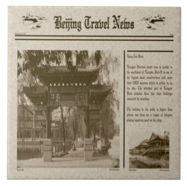 Zeitungstitel Fliese (Vorderseite)