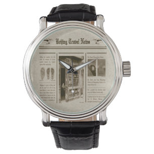 Zeitungsüberwachung Armbanduhr