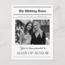 Zeitungsvorschlag für die Ehrenjungfer