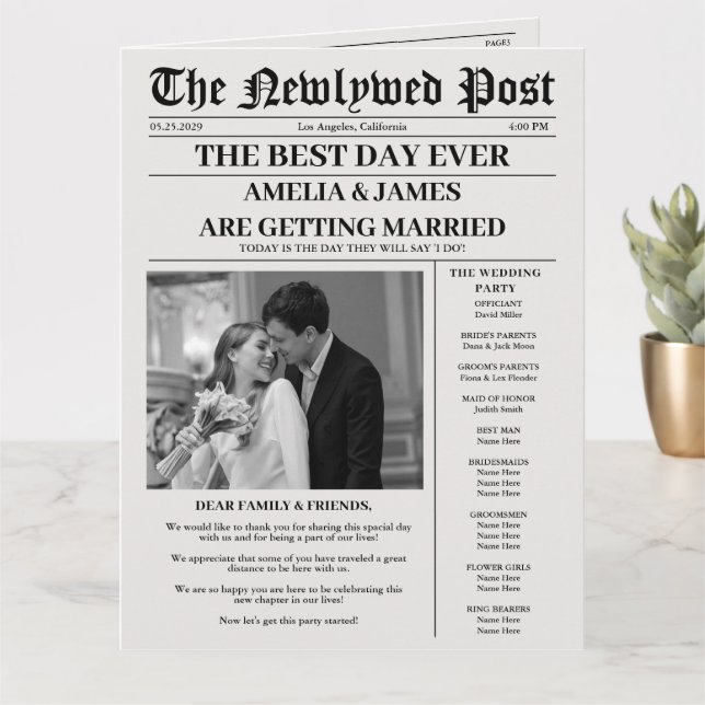 Zeitungszeitschrift Karte (Kleine Pflanze)