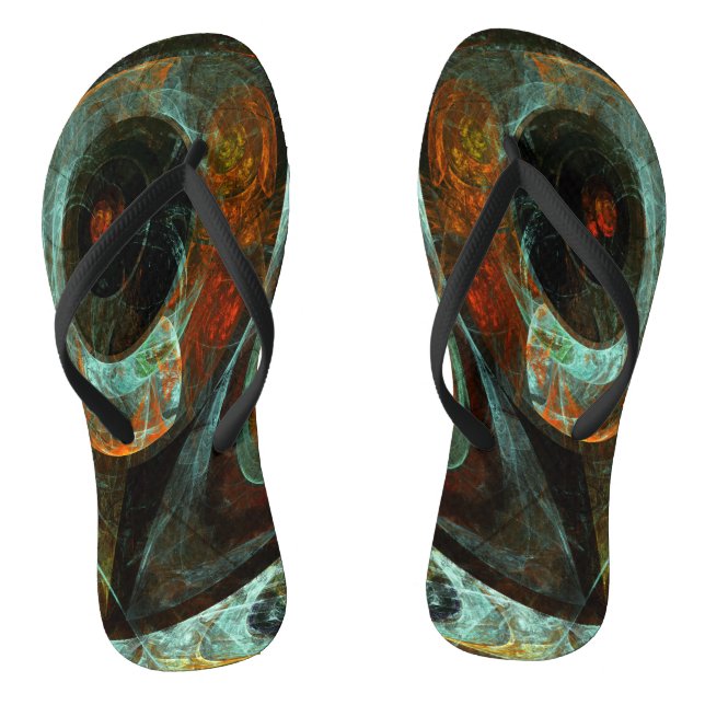 Zeitunterteilung Abstrakter Kunst Flip Flops (Fußbett)