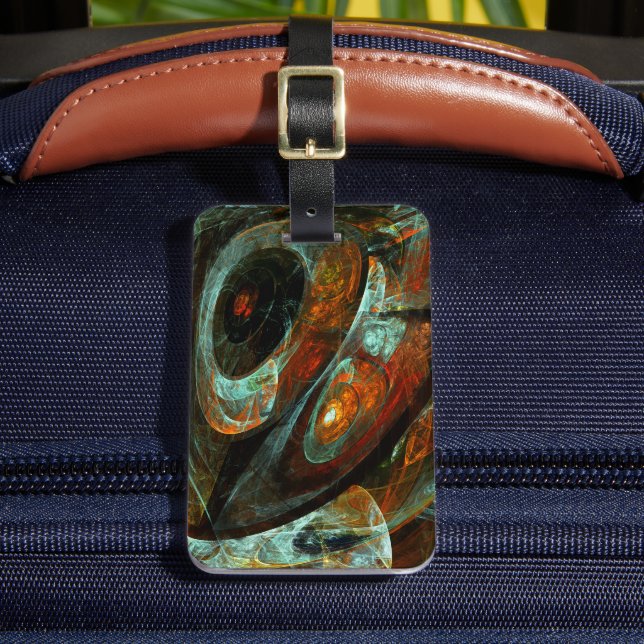 Zeitunterteilung Abstrakter Kunst Gepäckanhänger (Vorderseite Insitu 2)